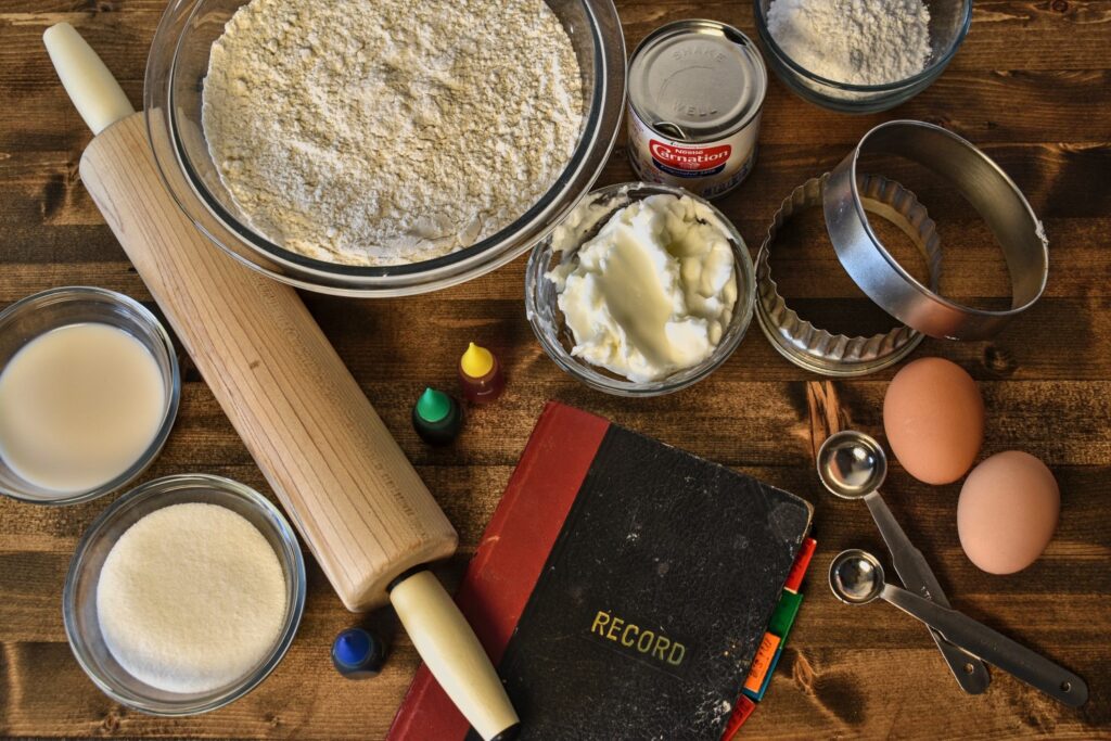 ingredients for grandma's rolled sugar cookies