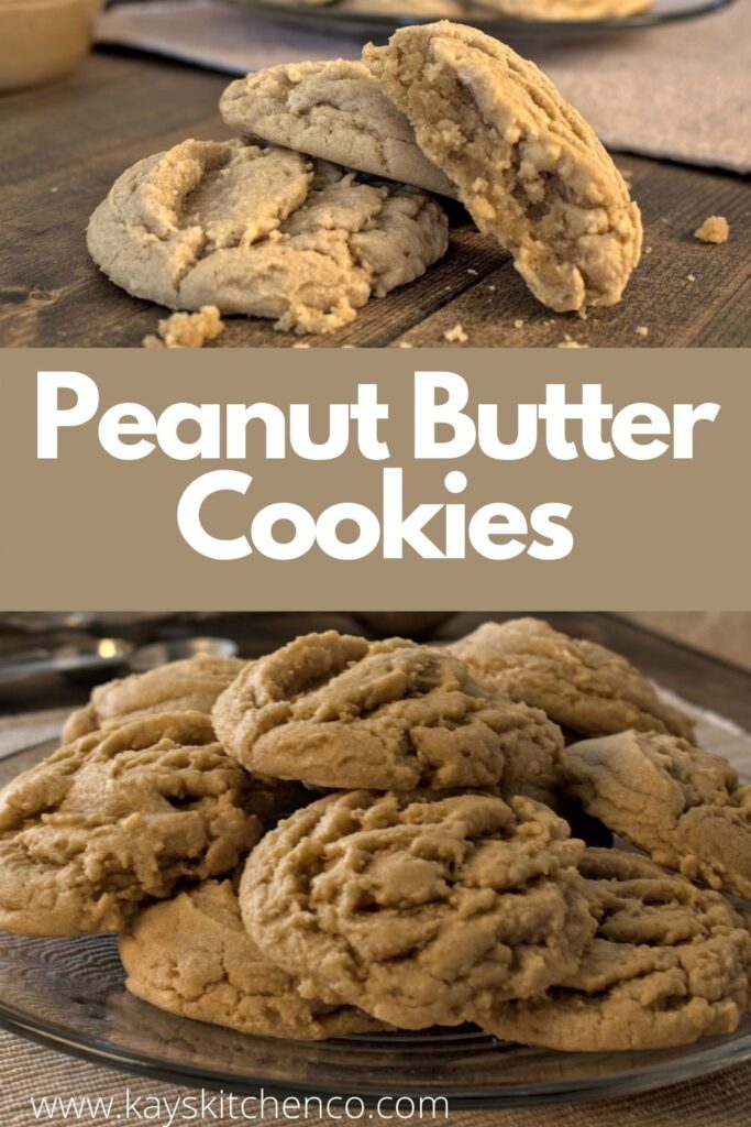 pin image for chewy peanut butter cookies