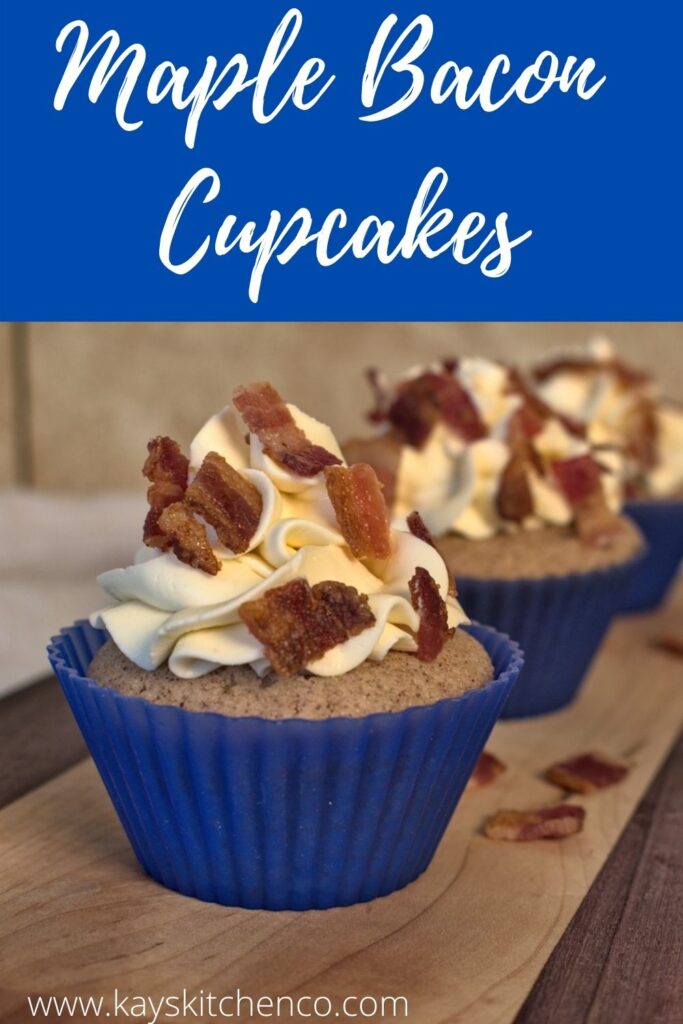 pin image for maple bacon cupcakes