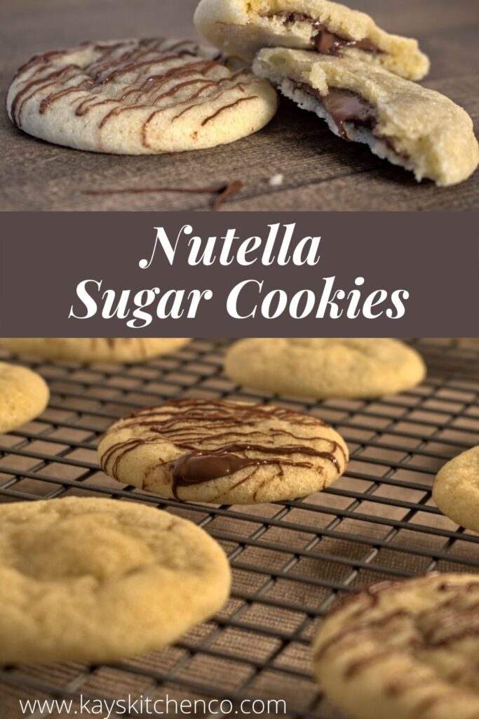 pin image for nutella sugar cookies