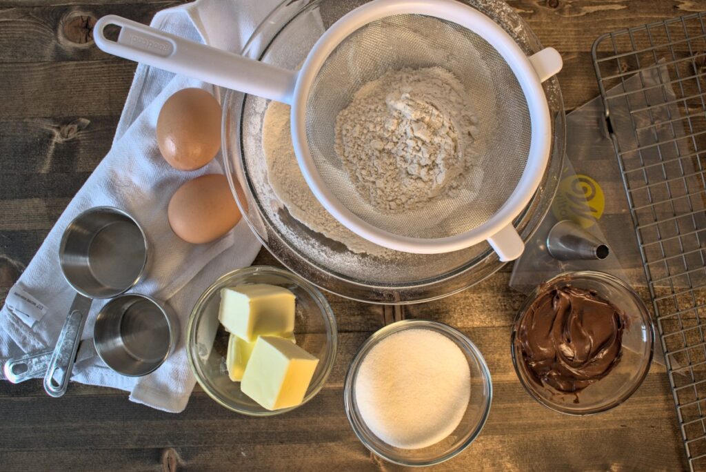 ingredients for nutella sugar cookies